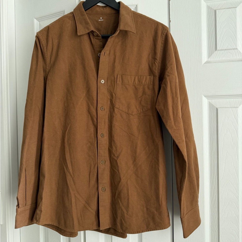 Muji Brown Button Down 100% Cotton